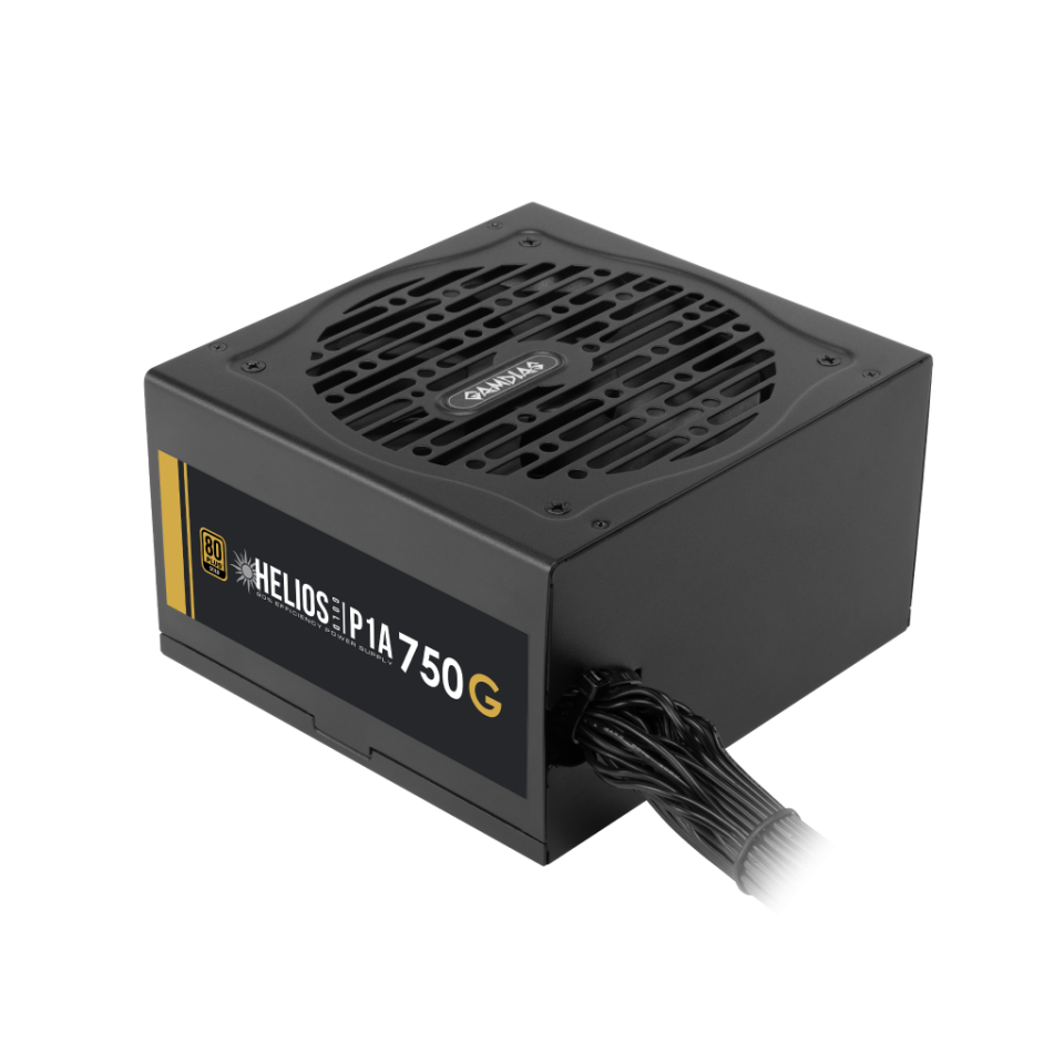 GAMDIAS HELIOS P1A-750G, 750W, 80+ Gold, Aktif PFC, GAMING, ATX, Power Supply (PSU)