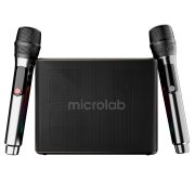 MICROLAB M60 Vega, 100W, Taşınabilir, BT/USB/AUX/TF/Type-C, RGB Işıklı, 15000mAh Batarya, 2adet Mikrofon, Karaoke/Parti, Bluetooth Speaker,