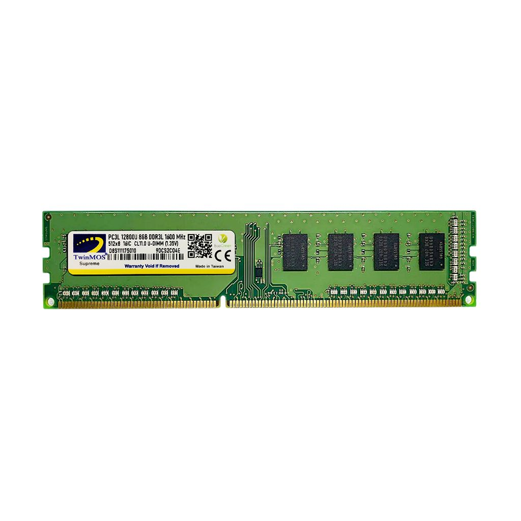 TwinMOS MDD3L8GB1600D, 8GB, DDR3, 1600MHz, 1.35V Desktop Ram