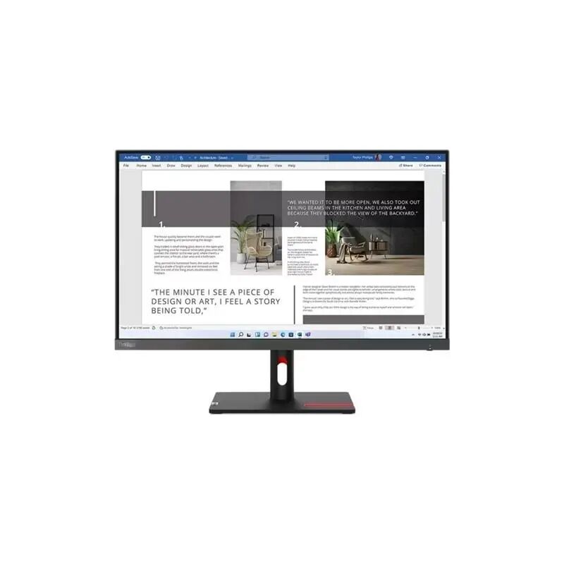 27 LENOVO S27I-30 THINKVISION 63DFKAT4TK FHD 4MS 100HZ HDMI+VGA WLED MONITOR