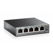 TP-LINK TL-SG105E, 5 Port, GigaBit, Easy Smart, Yönetilebilir, Metal Kasa, Masaüstü Switch