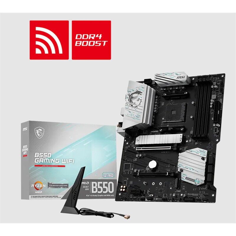 MSI B550 GAMING WIFI DDR4 4866MHZ 1XHDMI 1XDP 2XM.2 USB ATX AM4 (AMD AM4 5000/5000 G/4000 G /3000 SERİSİ İLE UYUMLU)