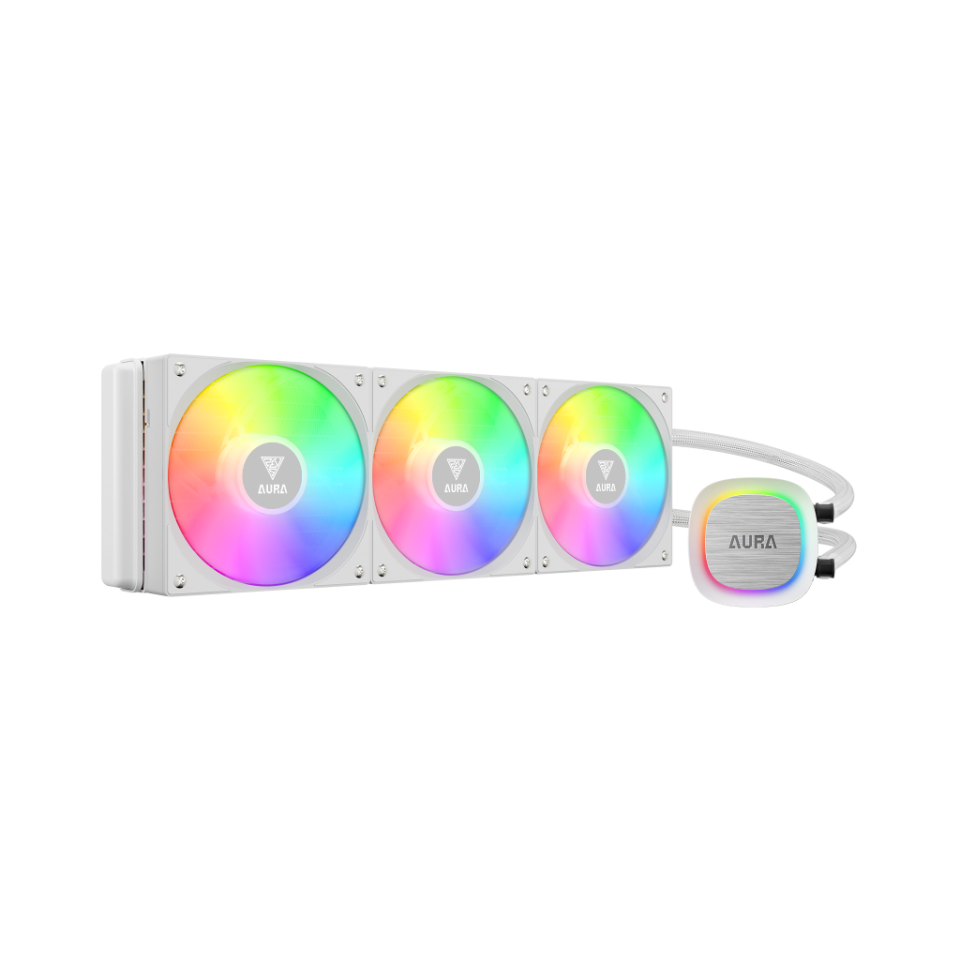 GAMDIAS AURA GL360 V2 WH, White Edition, 360mm,  RGB, 3 Fanlı, CPU Sıvı Soğutma
