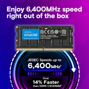 CRUCIAL CT16G64C52CS5, 16Gb, 6400Mhz, DDR5, CL52,  SODIMM, Notebook RAM (By Micron)