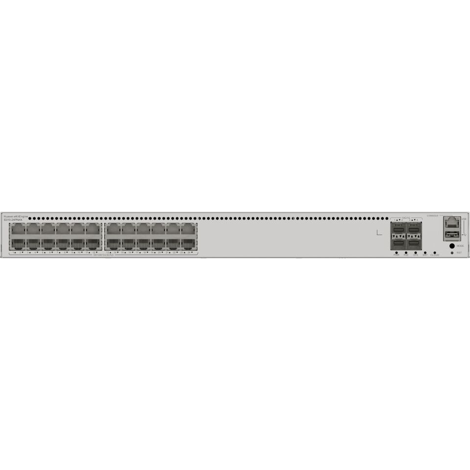 HUAWEI eKIT S310-24PN4X 24 PORT 10/100/1000/2500 Multi-Gigabit 24 PORT POE 4X10G SFP+ 400W L2+ CLOUDE YÖNETİLEBİLİR RACK