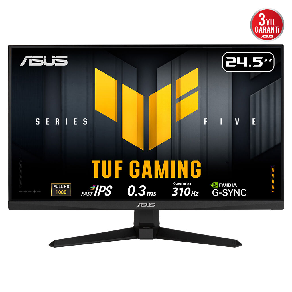 ASUS TUF GAMING VG259QMR5A 24,5'' 0.3ms, 310Hz, Full HD, DP, 2xHDMI, Hoparlör, Fast IPS LED, ELMB Sync Premium, GAMING Monitör