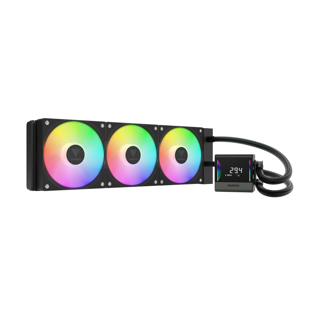 GAMDIAS CHIONE E4-360, 360mm, ARGB, 3 Fanlı, Dijital Ekran, CPU Sıvı Soğutma