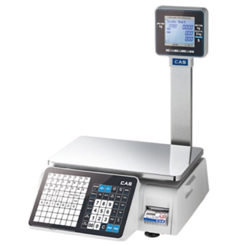 CAS CL3000 15KG 202DPI DİREKT TERMAL ETHERNET LCD EKRAN BOYUNLU BARKODLU TERAZİ