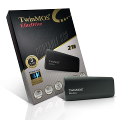 TwinMOS PSSD2TBMEDB, 2TB, Taşınabilir External SSD, USB 3.2, Type-C (Dark Grey)