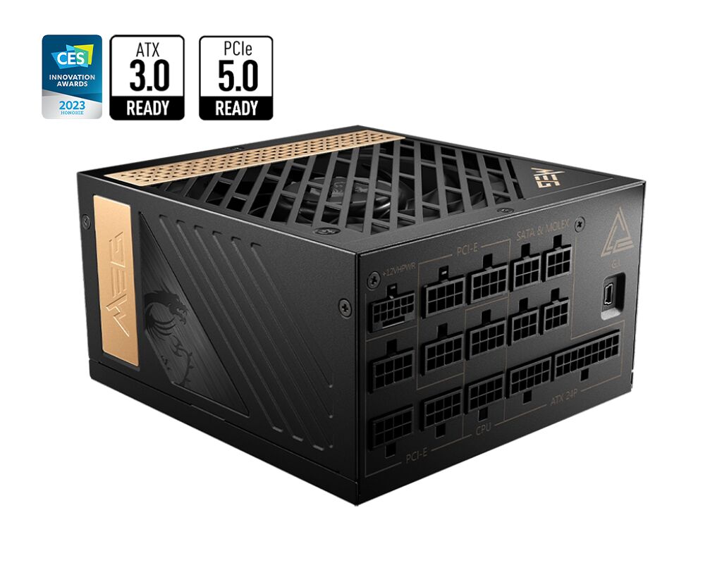MSI MEG AI1300P PCIE5 1300W 80+ PLATINUM PSU