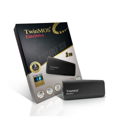 TwinMOS PSSDGGBMED32, 1TB, Taşınabilir External SSD, USB 3.2, Type-C (Dark Grey)