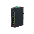 DAHUA LR2110-8ET-120, 10Port, Megabit, 8 Port Megabit PoE, 120W, 1 Port Gigabit, 1 Port Gigabit SFP, Endüstriyel, Masaüstü Switch