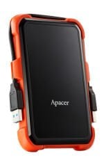 Apacer AC630 Siyah-Turuncu 1 TB Askeri Sınıf Darbeye Dayanıklı 2.5'' USB 3.1 Taşınabilir Harddisk (AP1TBAC630T-1)