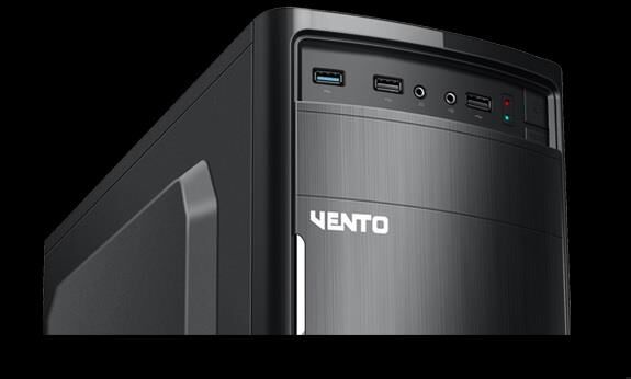 VENTO VS115F 300W Peak Siyah Mid Tower ATX Kasa