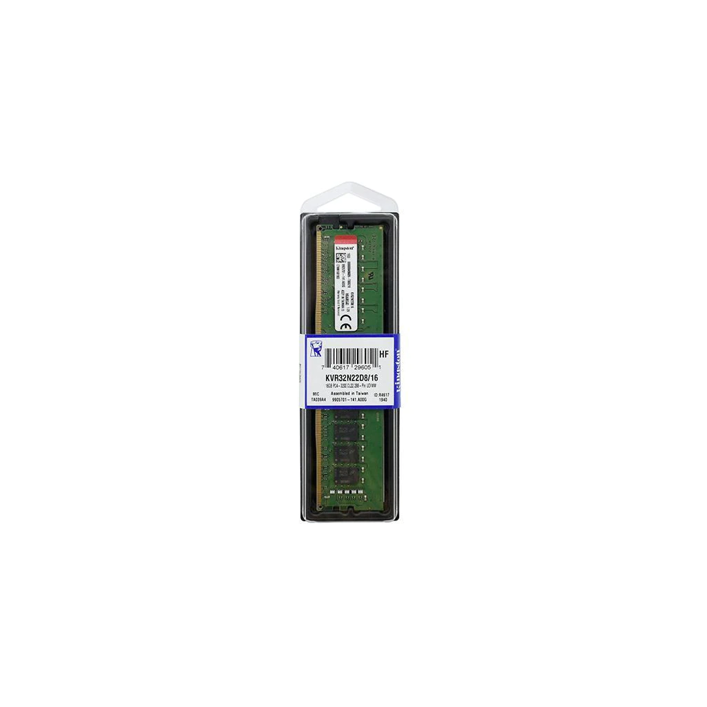 KINGSTON KVR32N22D8/16, 16Gb, 3200Mhz, DDR4, CL22, Desktop RAM