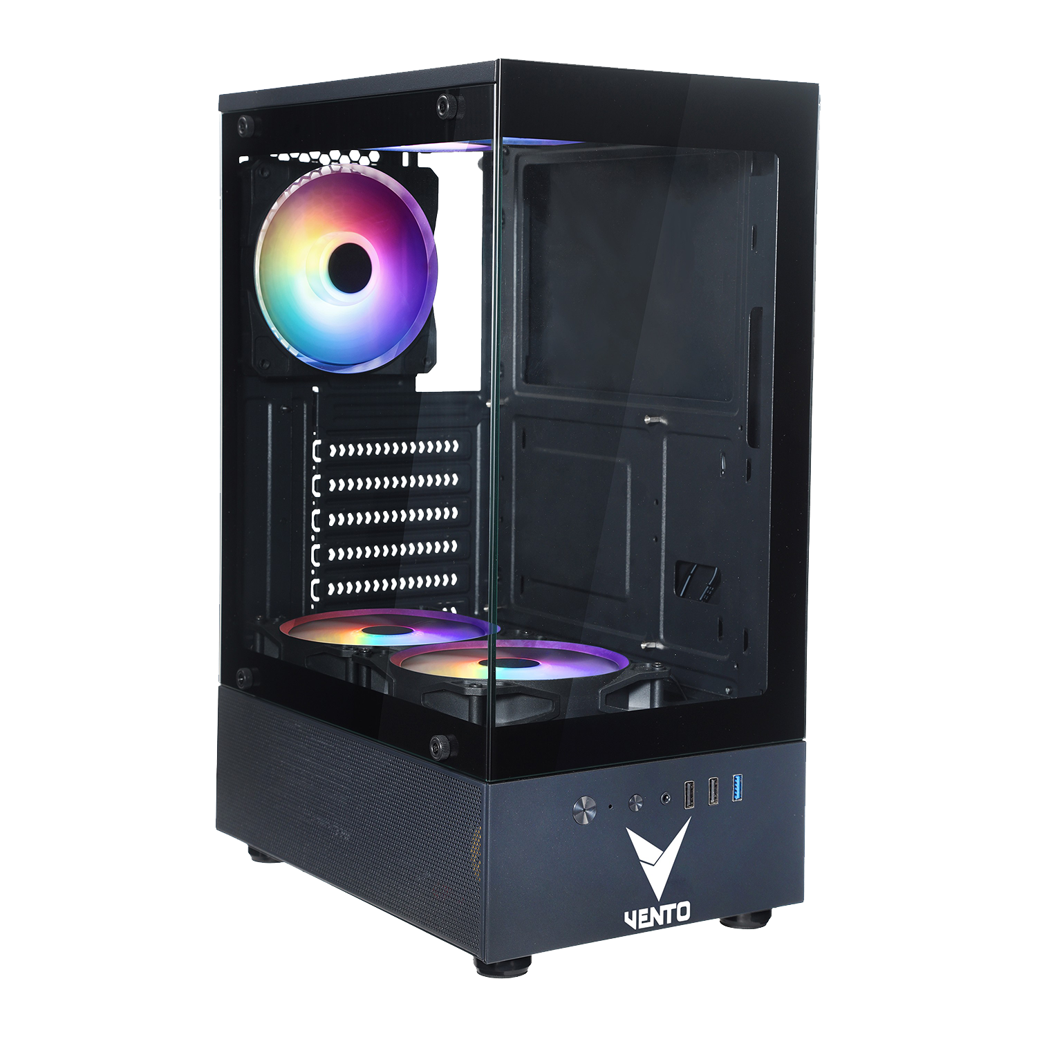 VENTO VG2803F 650W Siyah Temper Camlı Mid Tower ATX Kasa