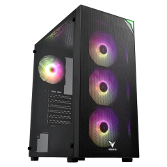 VENTO VG4200S Mid Tower, 850W 80+ Siyah, Temperli Cam, RGB, ATX GAMING KASA
