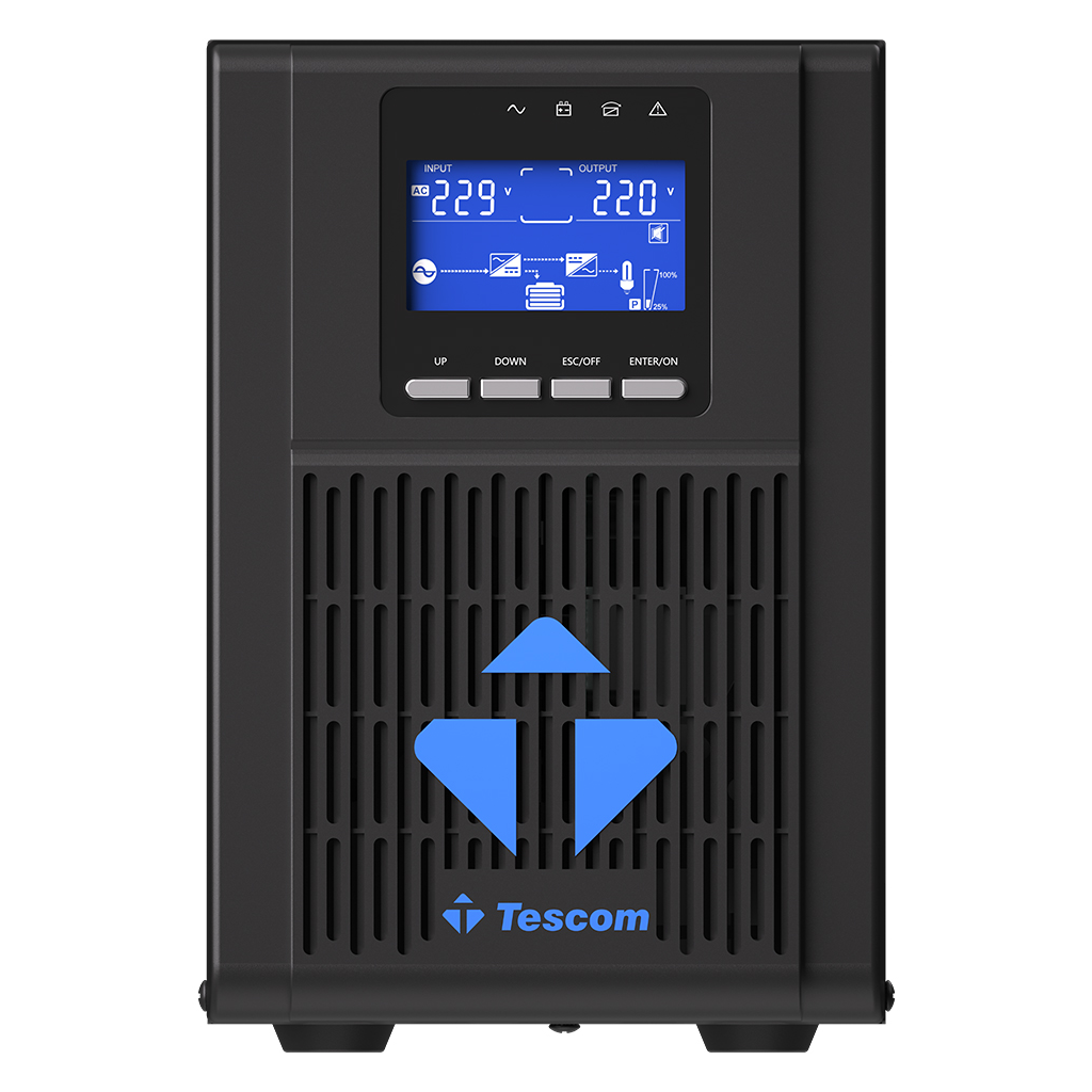 TESCOM NeoLine 1000, 1 KVA Online 1F/1F UPS,  (900040100) (2x9A Akü)