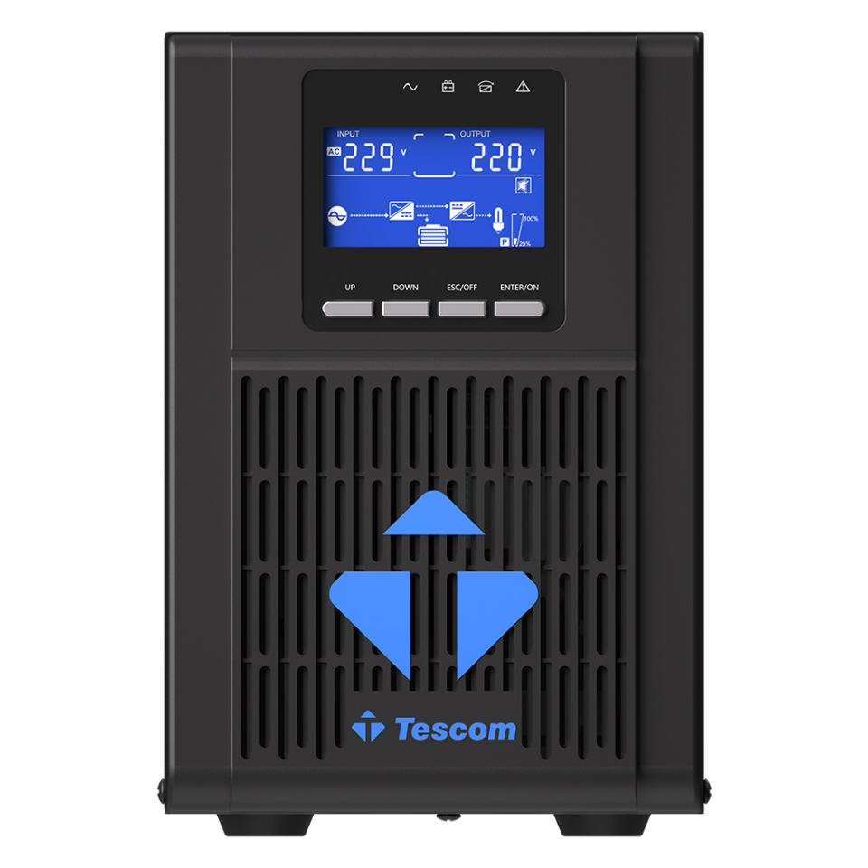TESCOM NeoLine 1000, 1 KVA Online 1F/1F UPS,  (900040100) (2x9A Akü)