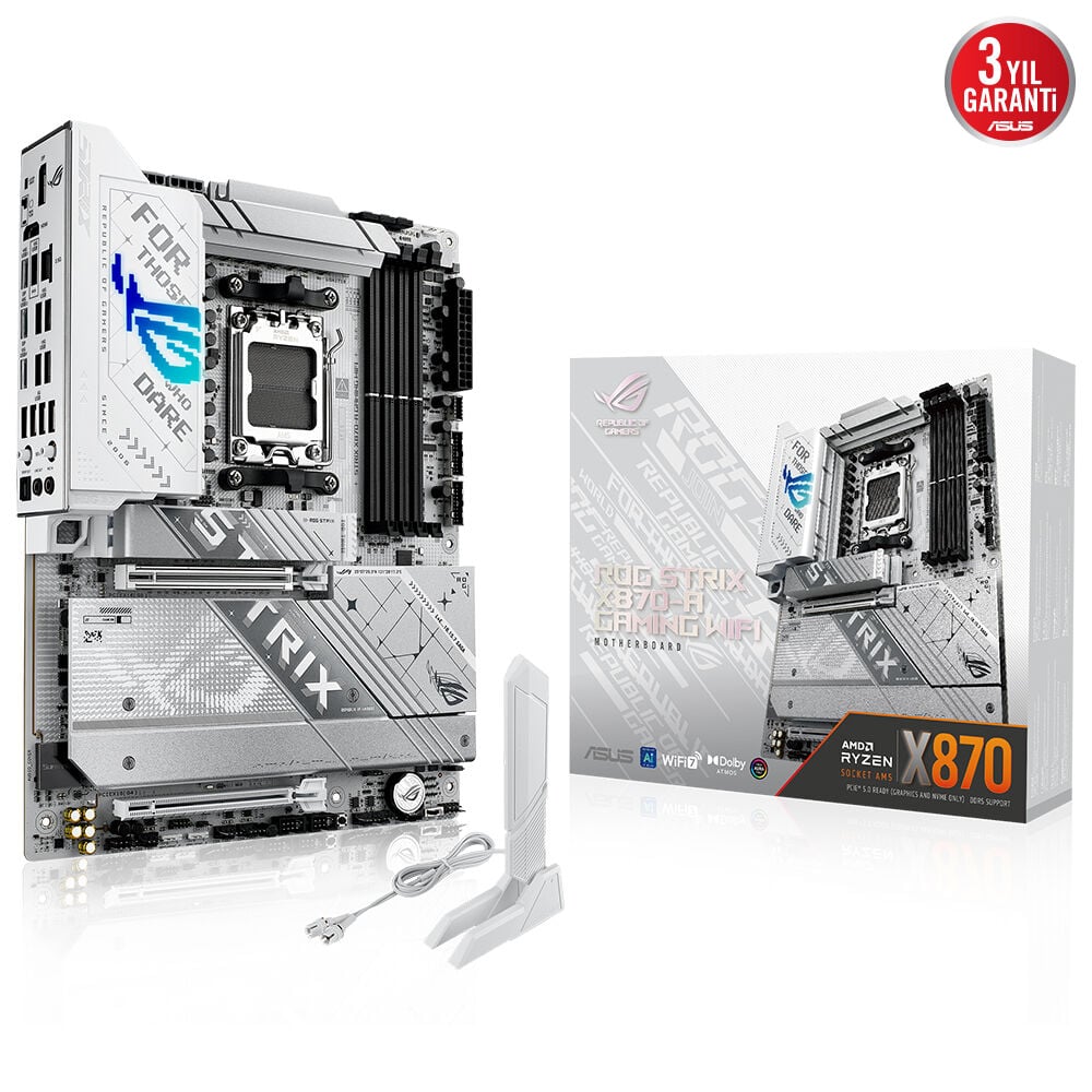 ASUS ROG STRIX X870-A GAMING WIFI 4xDDR5 DP/HDMI 4xM.2 AM5 ANAKART