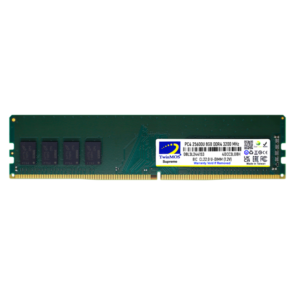 TwinMOS MDD48GB3200D, 8GB, DDR4, 3200MHz, 1.2V Desktop Ram