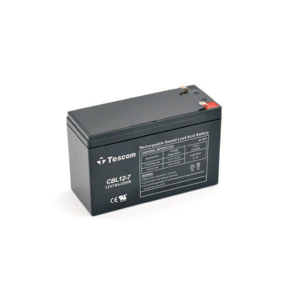 TESCOM Combatt, CBL12-7, 12V 7Ah, Bakımsız,  Kuru Akü. UPS için Uygundur. (100012589)
