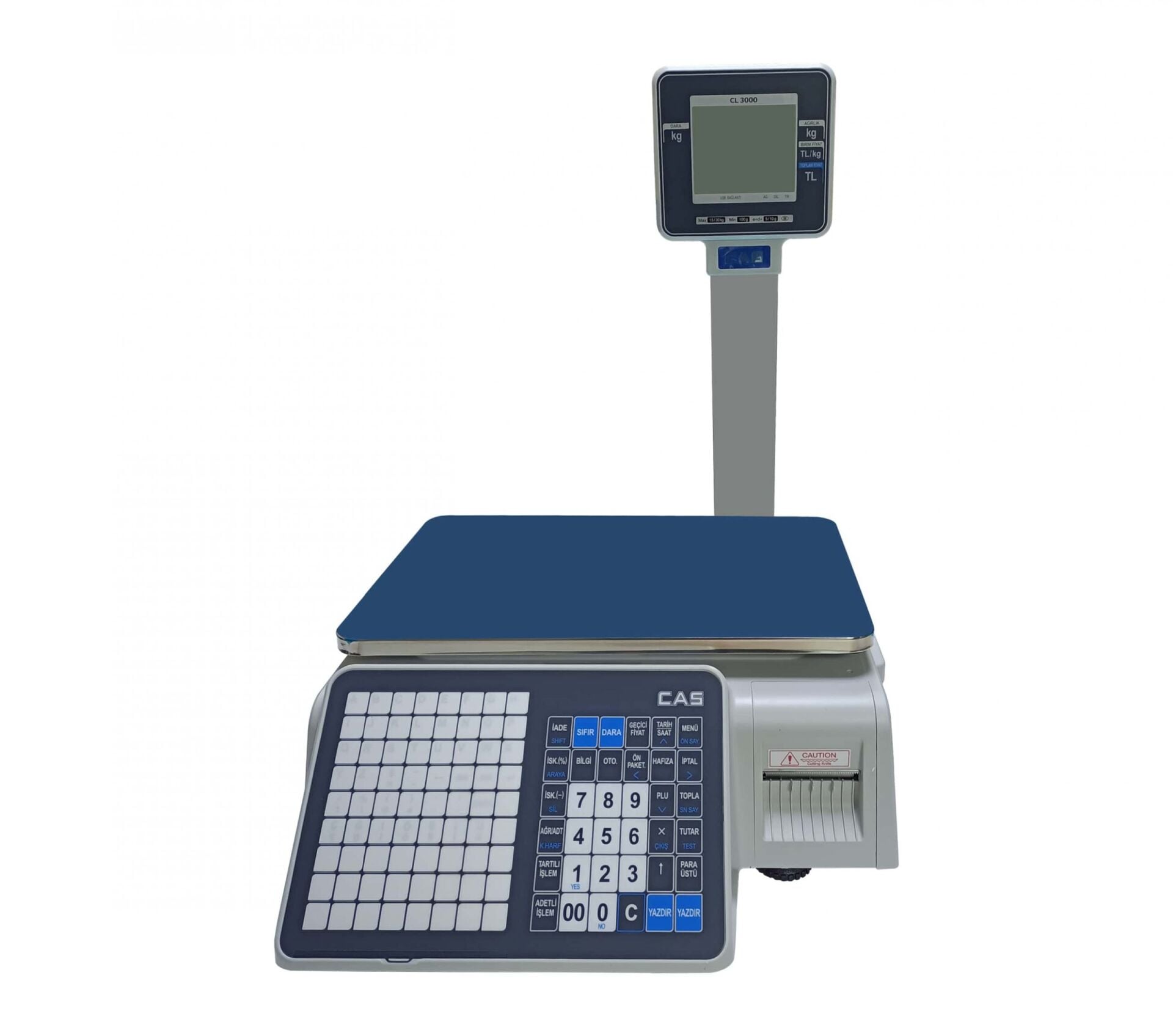 CAS CL3000 P 15 KG RS232 / Ethernet Boyunlu Barkodlu Terazi