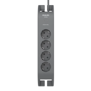 PHILIPS SPN3140A/62, 4 Soket, Akım Korumalı Priz, 900 Joules, 2Mt Kablo, (Gri)