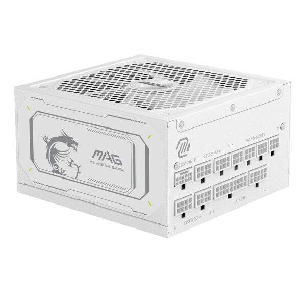 MSI MAG 1000GL PCIE5 WHITE 1000W 80+ GOLD POWER