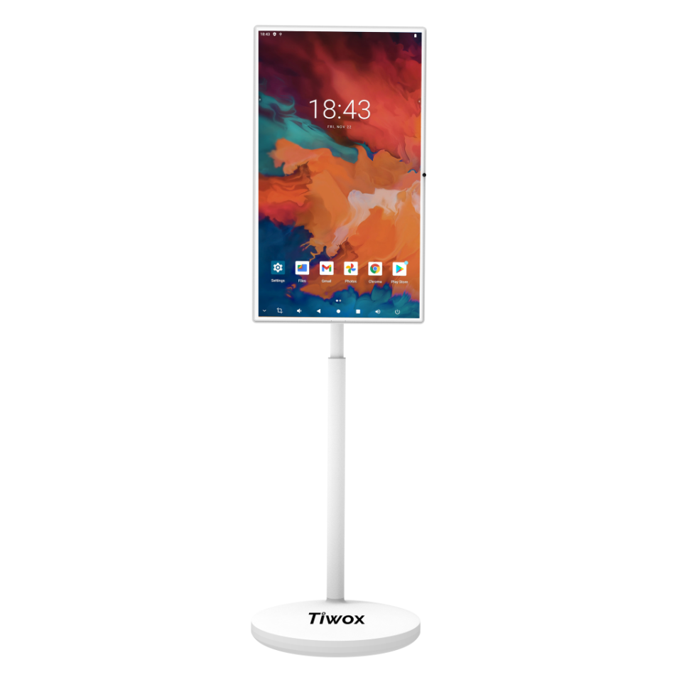 TIWOX KSK-3200, 32" Full HD, HDMI, USB, 8Mp  Kamera, Wi-Fi, Dokunmatik, 8Gb Ram, 128Gb Depolama, Hareketli, Kumandalı, 15000mah Bataryalı, Bluetooth, Android 13, Ayaklı, Taşınabilir LED Monitör