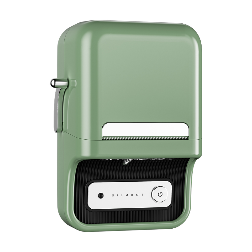 NIIMBOT B21S, Taşınabilir, Mürekkepsiz, Termal Etiket Yazıcı (Bluetooth, Type-C) Yeşil