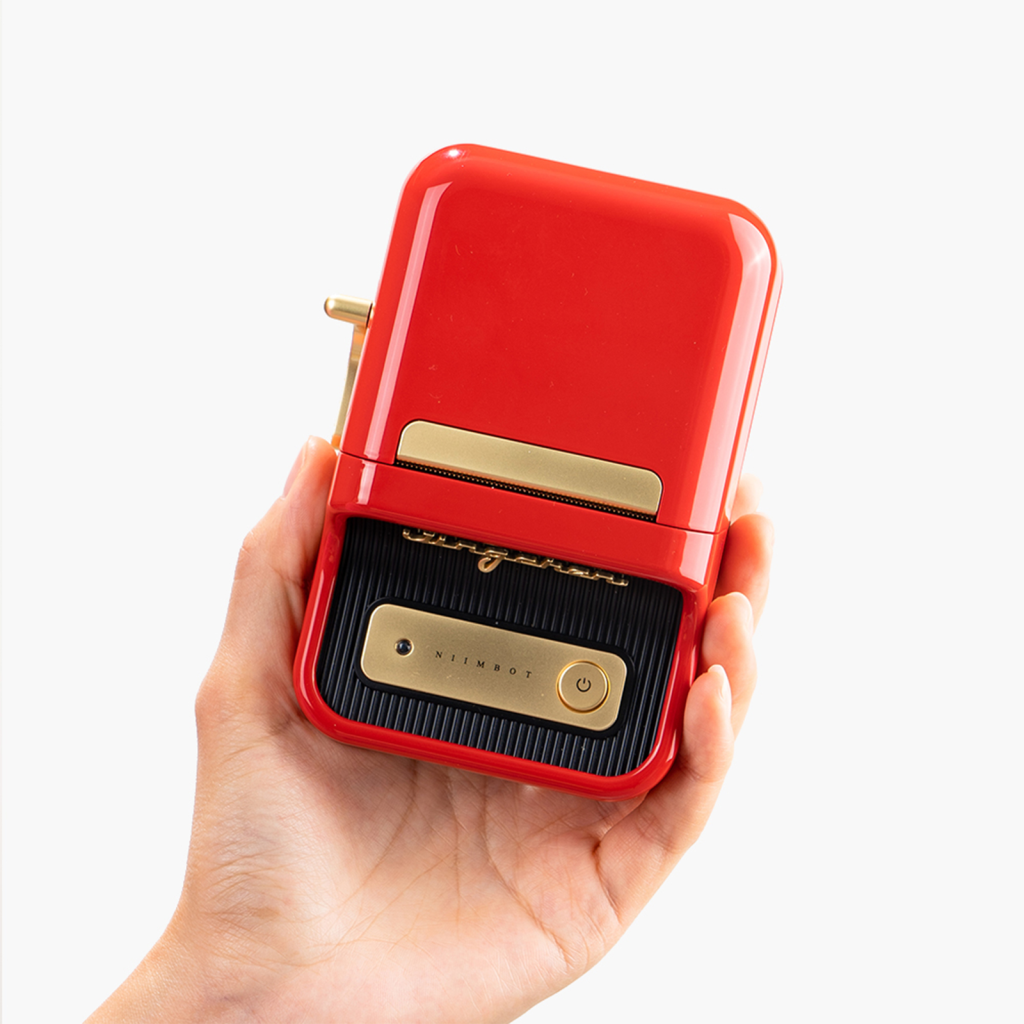 NIIMBOT B21, Taşınabilir, Mürekkepsiz, Termal Etiket Yazıcı (Bluetooth, Type-C) Kırmızı