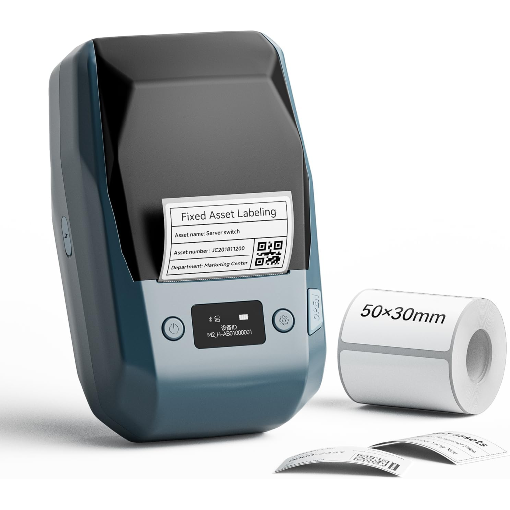 NIIMBOT M2, Taşınabilir, Akıllı Renk Baskısı, Termal Etiket Yazıcı (Bluetooth) Göl Mavisi