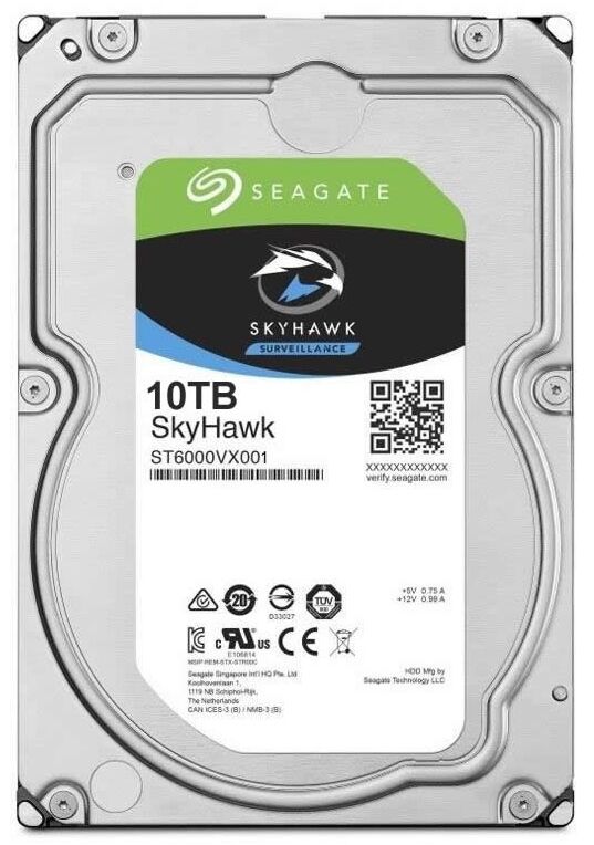 SEAGATE SKYHAWK 10TB ST10000VE001 3.5 7200RPM SATA 256MB 7/24 Güvenlik