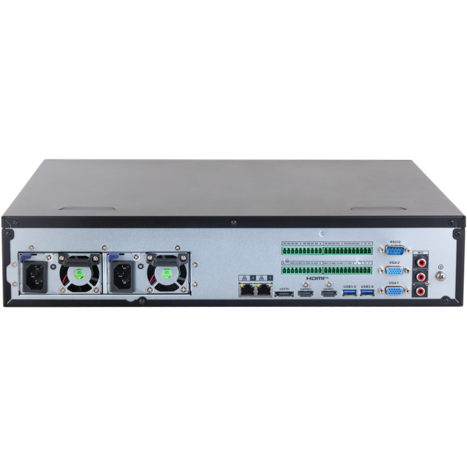 DAHUA  NVR5864RH-XI, 64Kanal, 32Mpix, H265+, 8 HDD Desteği, 1080P Kayıt, 512Mbps Bant Genişliği, 2 Port GigaBit Lan, RAID 0/15/6/10, Çift Power Supply, NVR