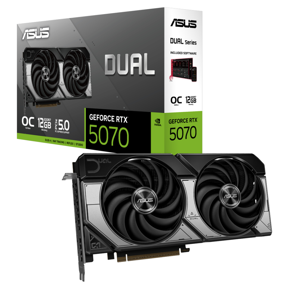 ASUS DUAL RTX5070-O12G, 12Gb, 192Bit, GDDR7, 1xHDMI, 3xDP GAMING Ekran Kartı