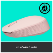 LOGITECH 910-006865, M171 Rose, USB Nano 2,4G Kablosuz, 1000dpi, Optik, 3 Tuşlu, 12ay Pil Ömrü, Mouse