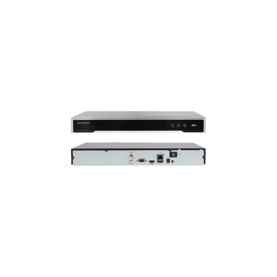 HIKVISION DS-7616NI-Q2, 16Kanal, 8Mpix, H265+, 2 HDD Desteği, 2160P Kayıt, 160Mbps Bant Genişliği, Metal Kasa, NVR