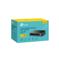 TP-LINK LS105GP, Green Tech, 5 Port, GigaBit, 4 Port PoE 65W, Metal Kasa, Yönetilemez, Masaüstü Switch