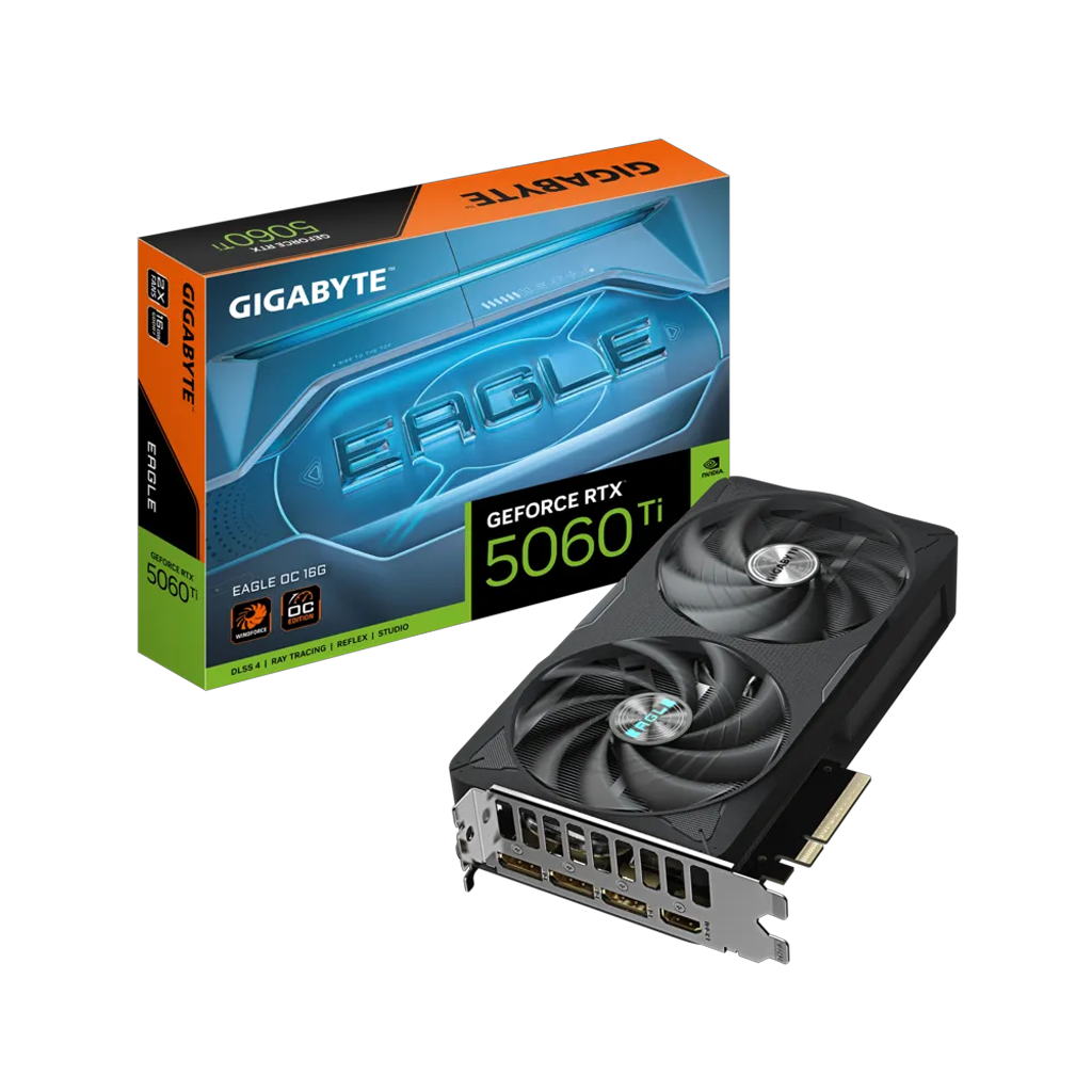 GIGABYTE GV-N506TEAGLE OC-16GD, RTX5060TI, EAGLE OC, 16Gb, GDDR7, 128BIT, 2 Fanlı, 1xHDMI, 3xDP, GAMING Ekran KARTI