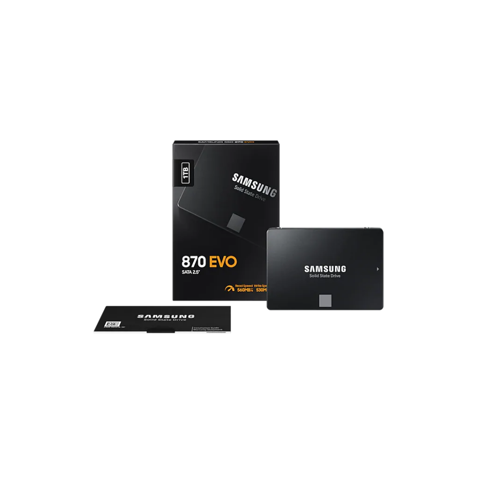 SAMSUNG MZ-77E1T0BW 870 EVO 1TB 560/530, 2,5" SATA SSD (Türkiye Distribütörü Garantili)
