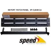 SPEED SP-CU648 2U 48 PORT CAT6 DOLU UTP PATCH PANEL + KABLO DÜZENLEYİCİ