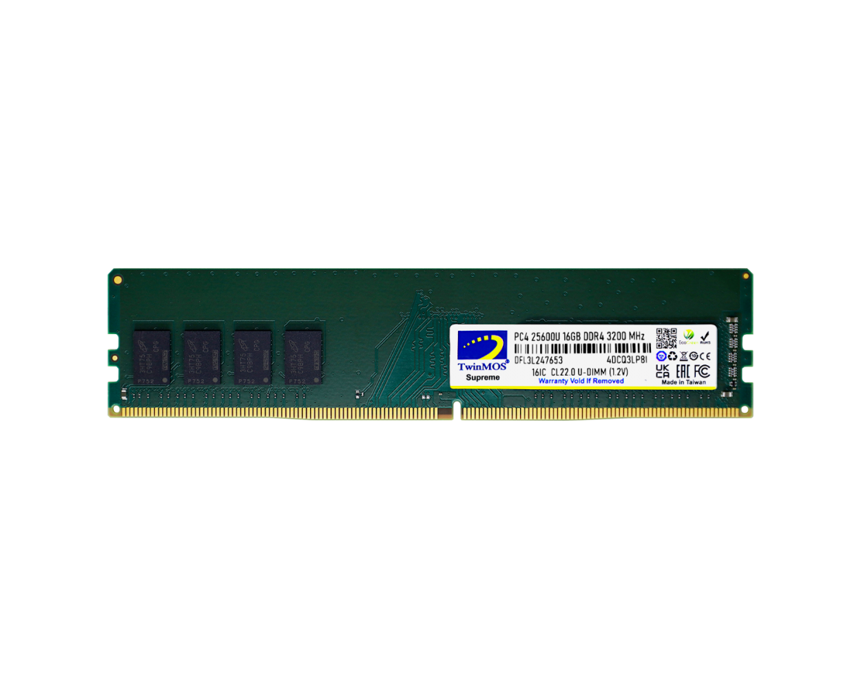 TWINMOS MDD416GB3200D 16GB (Tek Parça) DDR4 3200Mhz PC Bellek
