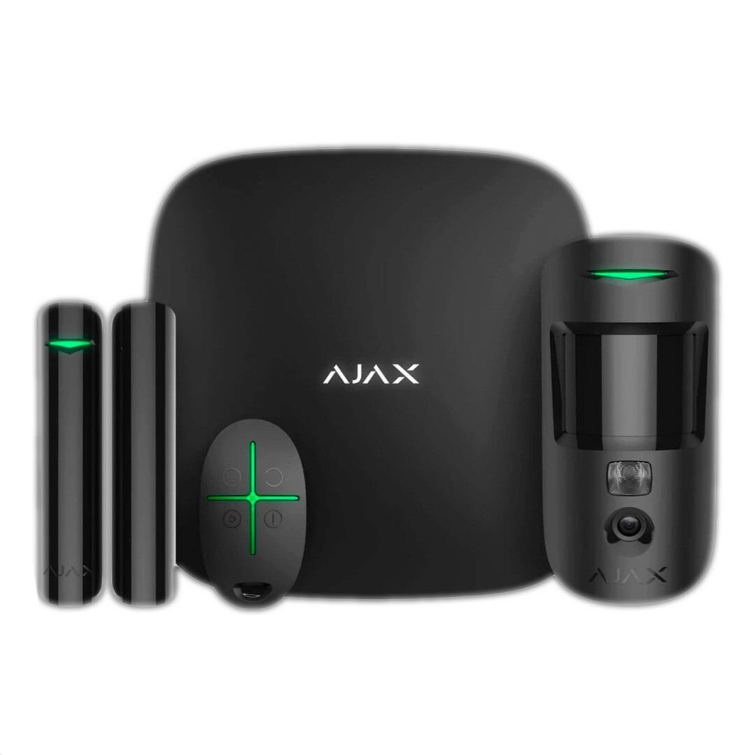 * AJAX StarterKit CAM *SİYAH* KABLOSUZ ALARM KİTİ