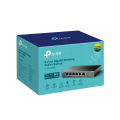 TP-LINK TL-SG1006PP, 6 Port, GigaBit, 4 Port PoE 64W, Yönetilemez, Metal Kasa, Masaüstü Switch