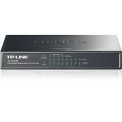 TP-LINK TL-SG1008P, 8 Port, GigaBit, 4 Port PoE, 55W, Yönetilemez, Metal Kasa, Masaüstü Switch