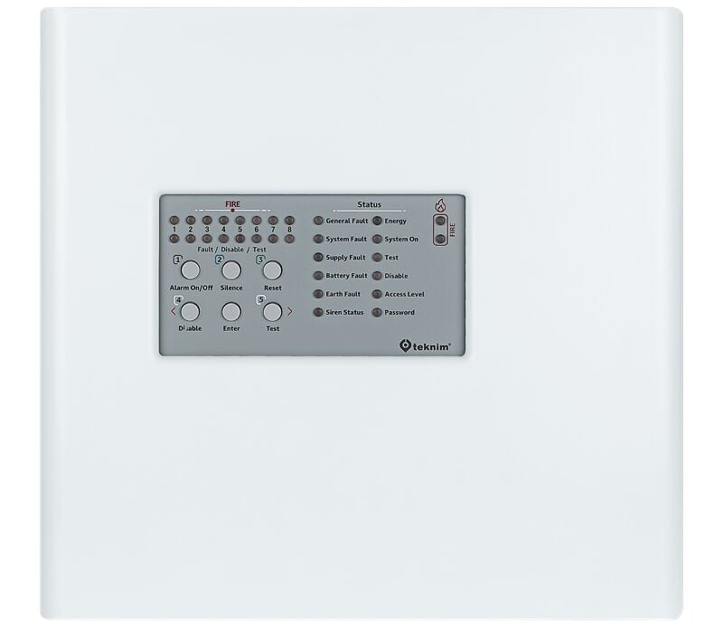 TEKNİM TFP-4408P 8 Bölgeli Konv. Plastik Kasa Yangın Alarm Paneli