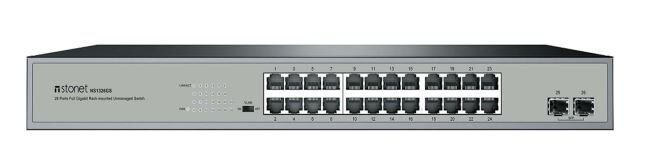 STONET ST3126GS 24P BAKIR+2P SFP RACKMOUNT GB ETHERNET SWİTCH