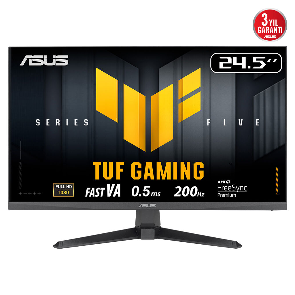 ASUS TUF GAMING VG257Q5A 24,5" 0.5ms, 200Hz, Full HD, DP, 2xHDMI, Hoparlör, VA Panel, ELMB Sync Premium, GAMING Monitör