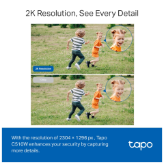 TP-LINK Tapo TC41 (C510W), 2K QHD, Yatay Dikey Dış Mekan, IP66, WiFi, Renkli Gece Görüşü, İki Yönlü Ses Güvenlik Kamerası